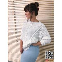 White Knit Sweater, Cottagecore Sweater | Etsy (US)