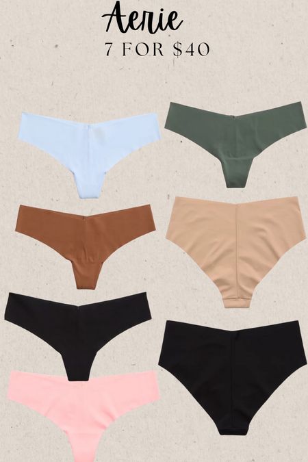 My fave undies are 7 for $40. So stretchy and comfy! I wear size small  

#LTKsalealert