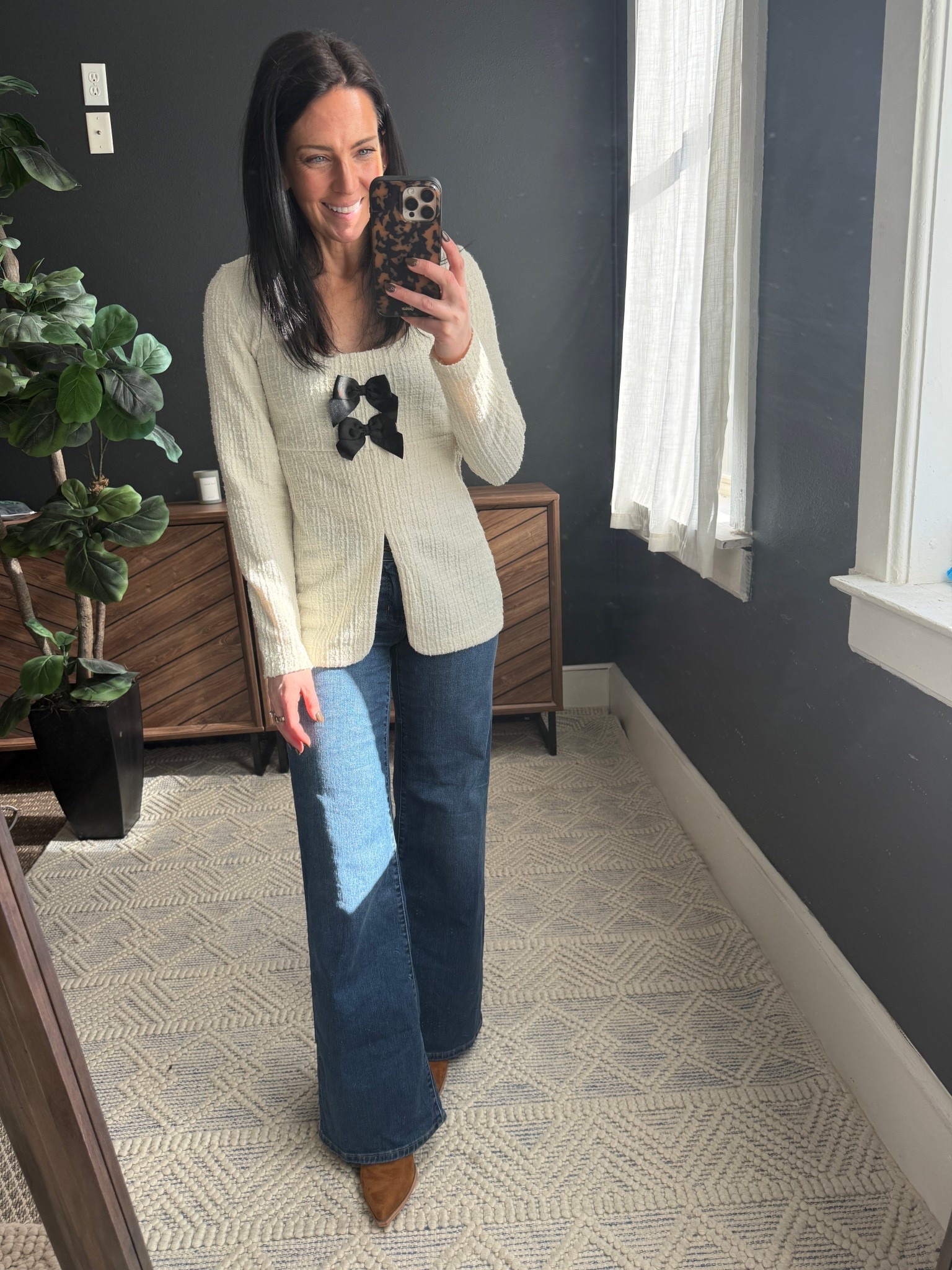The versatile top we can wear to work, nights out, brunch, networking events, etc. It’s tight through the chest and shoulders giving a streamlined look and fit. I went TTS and love how it flatters my smaller chest! @Anthropologie 

#LTKValentine #LTKWorkwear