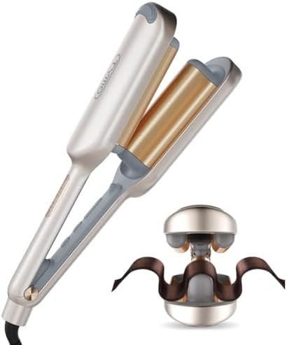 Curling Iron Hair Crimper Waver - TYMO ROVY Beach Waves Curling Wand, Ionic Deep Waver Hair Curle... | Amazon (US)