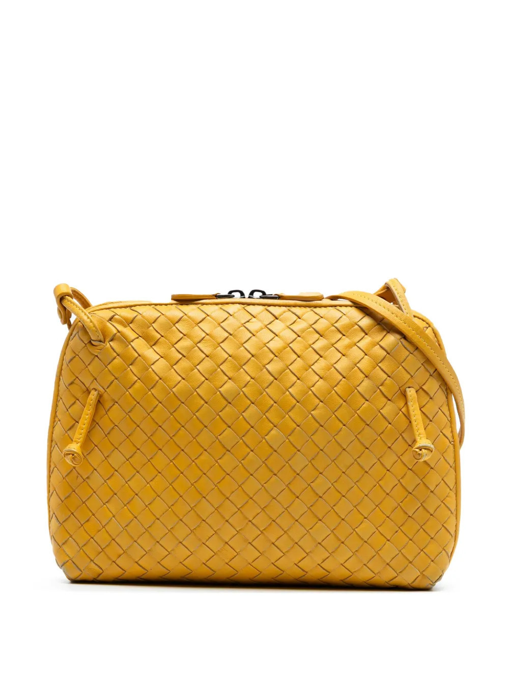 Bottega Veneta Pre-Owned 2012-2025 Nappa Intrecciato Nodini crossbody bag - Yellow | Farfetch Global