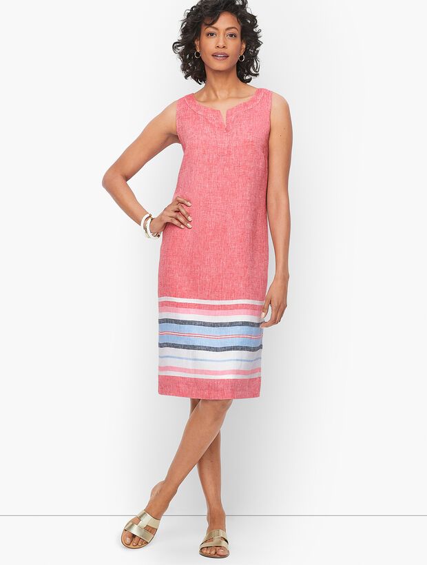 Linen Shift Dress - Seaside Stripe | Talbots