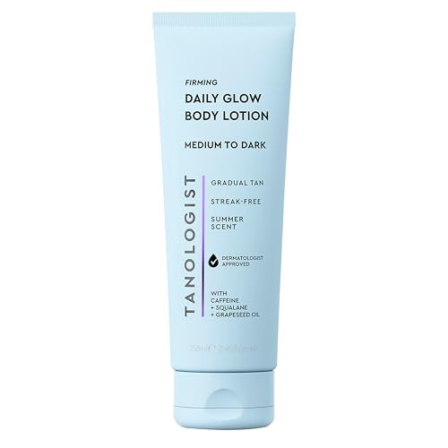 Tanologist Firming Daily Glow Body Lotion- Medium/Dark, Fast-Developing, Transfer-Proof Gradual Self Tanning Lotion, Summer Scent, Natural Not Orange, Lasts 7 Days, Vegan Formula, 8.45 fl oz | Amazon (US)