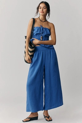 The Somerset Linen Pull-On Pants | Anthropologie (US)
