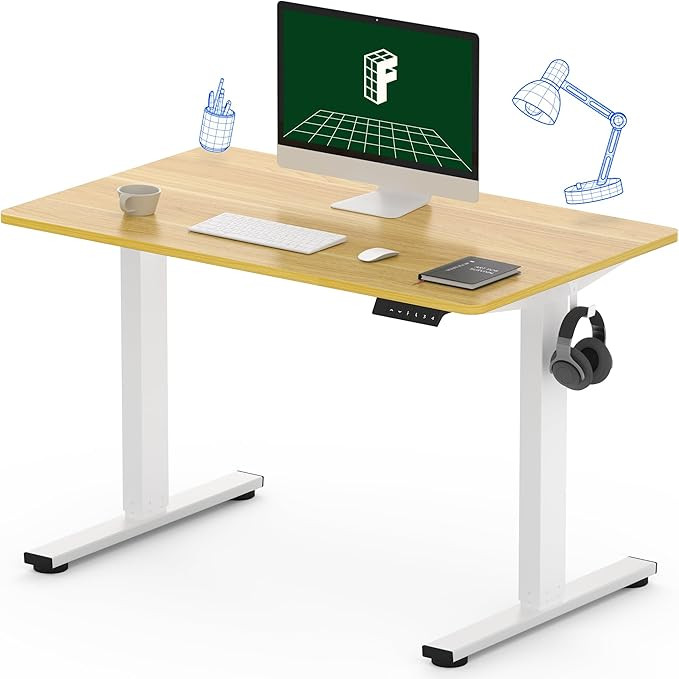 FLEXISPOT One-Piece Electric Standing Desk, 40 x 24 Inches Adjustable Desk with Seamless Desktop,... | Amazon (US)