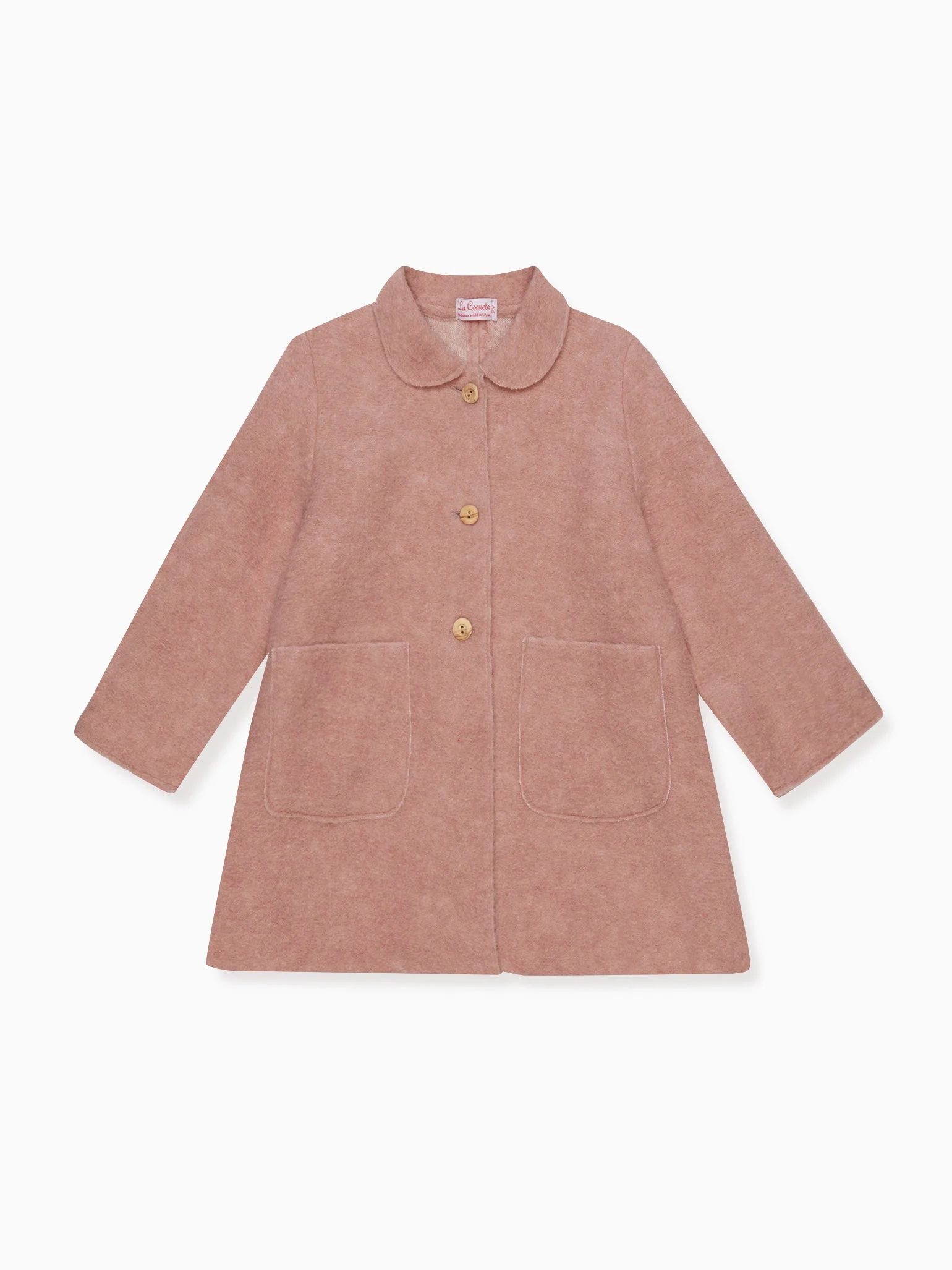 Pink Henrietta Girl Coat | La Coqueta (US)