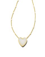 Heart Gold Pendant Necklace in Iridescent Drusy | Kendra Scott