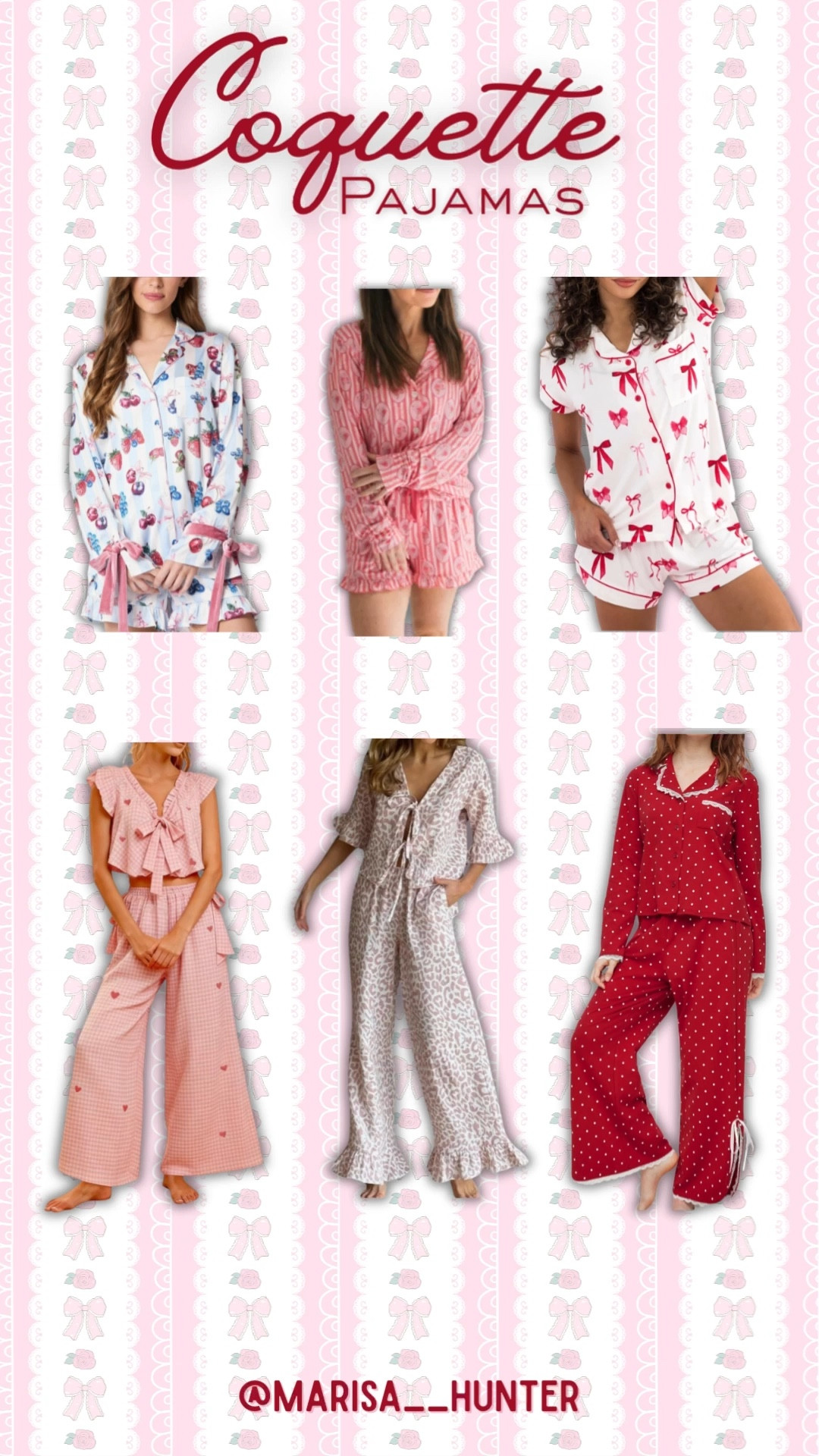 Coquette pjs 🎀

Trio weekend!!! Girls weekend outfits matching pajamas girly style bows ruffles feathers espresso martini mom style ootd self care spa weekend bachelorette party matching Jammies Valentine’s Day outfit galentines 

#LTKootd #LTKmomlife #LTKselfcare