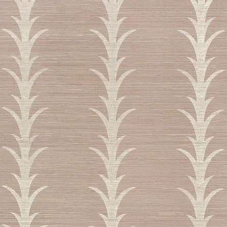 Schumacher x Celerie Kemble Acanthus Stripe Sisal Wallpaper | Wayfair North America