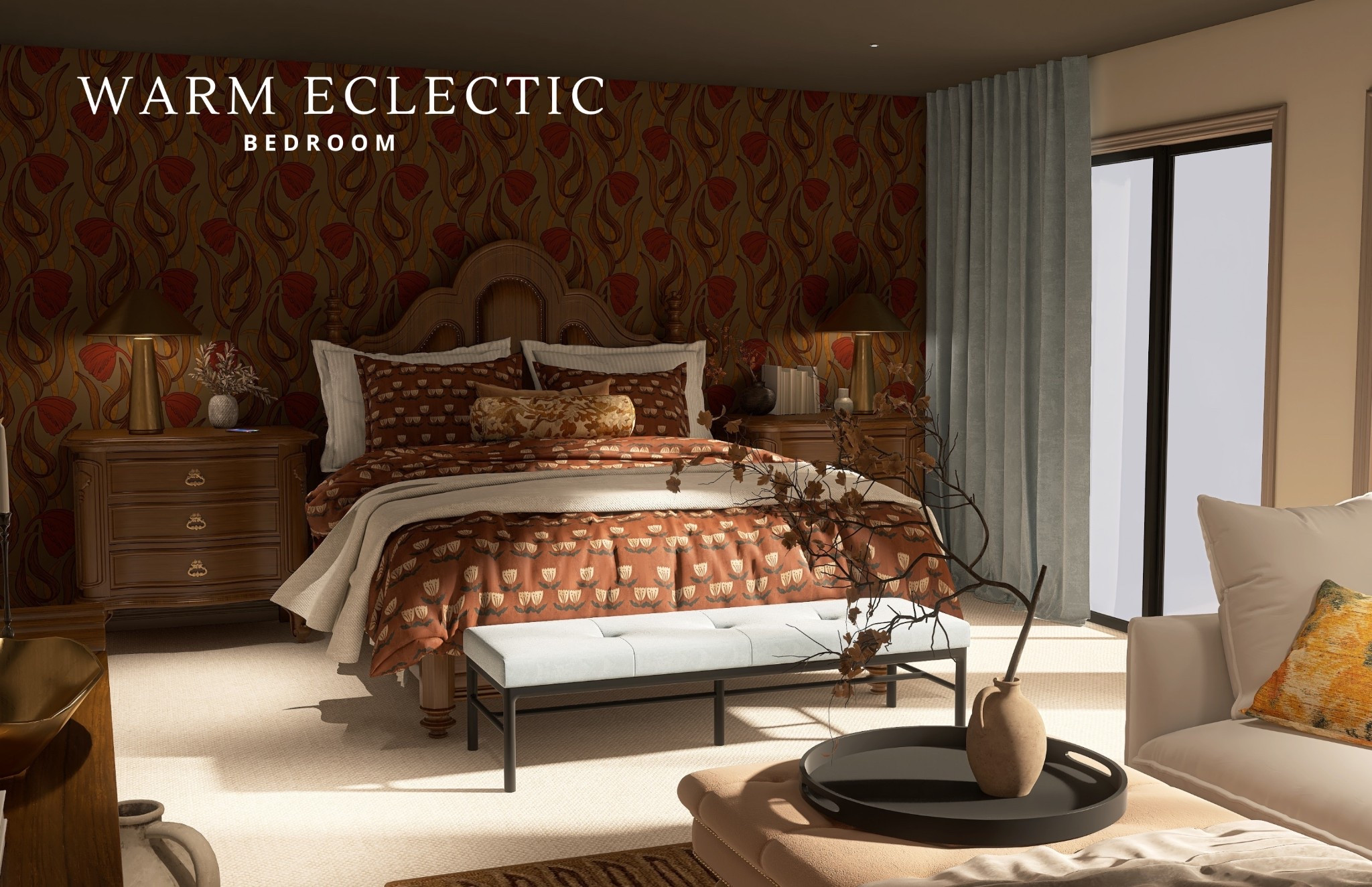 Designed by Jake
Warm Eclectic Bedroom 

#LTKmomlife #LTKSeasonal #LTKHome