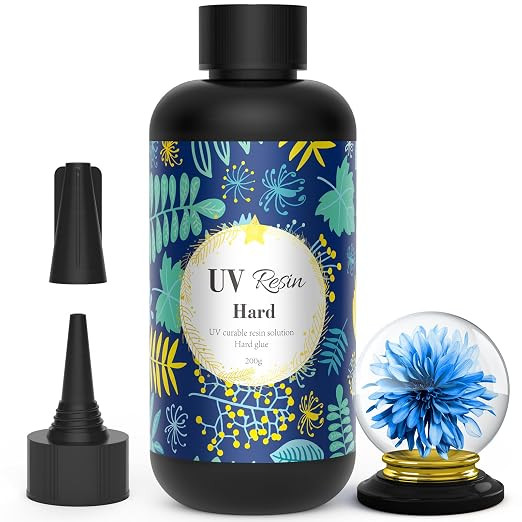 Wayin 200g UV Resin -Upgrade Ultraviolet Epoxy Resin Crystal Clear Hard Glue Solar Cure Sunlight ... | Amazon (US)