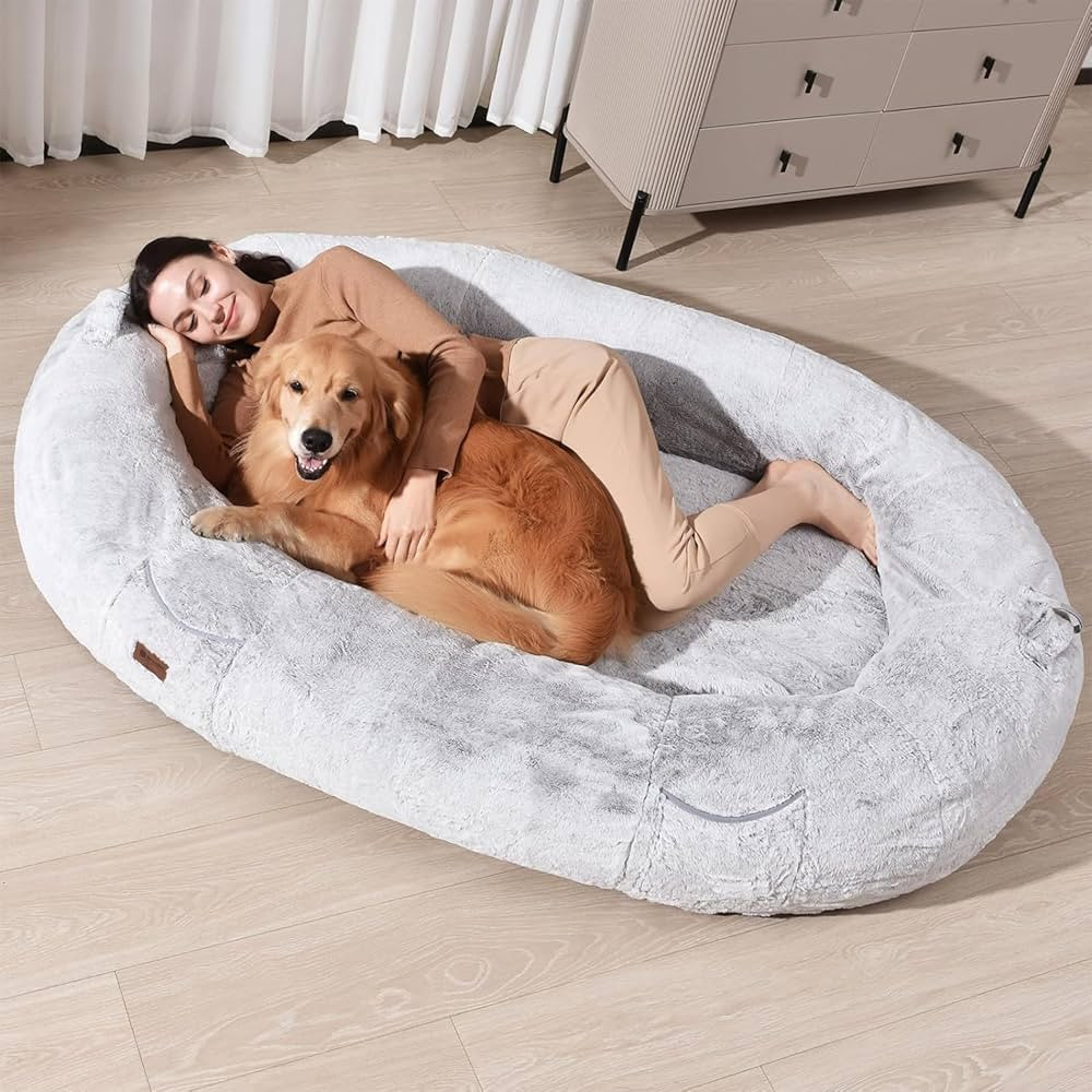 Giant Human Sized Dog Bed for Adults and Pets, 74"x50"x12" Pressure Relieving Memory Foam for Ult... | Amazon (US)