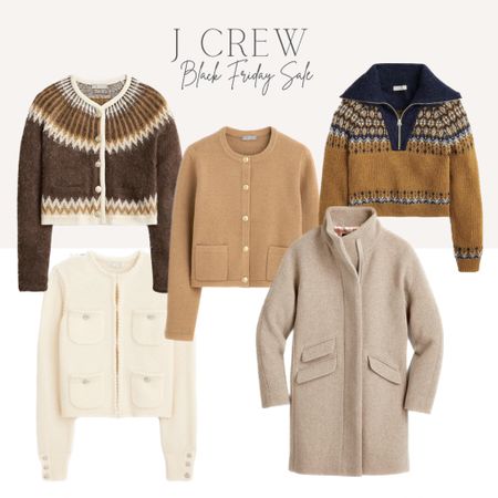 J CREW up to 50% off for Black Friday! I have this coat in grey and get so much wear out of it! I wear a 00P. Neutral sweaters on sale, brown button up cardigan, winter style, j crew sweater 

#LTKsalealert #LTKCyberWeek #LTKSeasonal