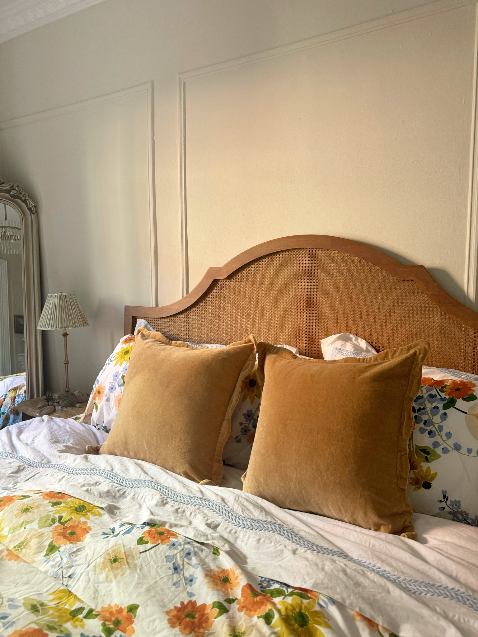 My new pillows & headboard from @wayfair. Also that mirror! Up to 40% off and fast shipping! #wayfair #wayfairpartner #ad #onlyatwayfair 

#LTKHome #LTKSaleAlert #LTKCyberWeek