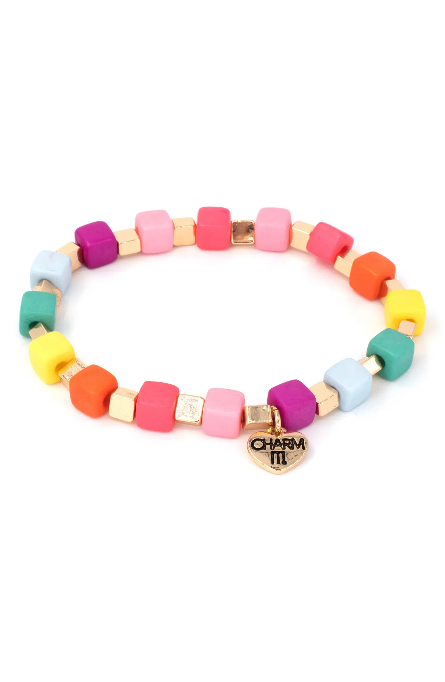 CHARM IT!® Cube Stretch Beaded Bracelet | Nordstrom | Nordstrom