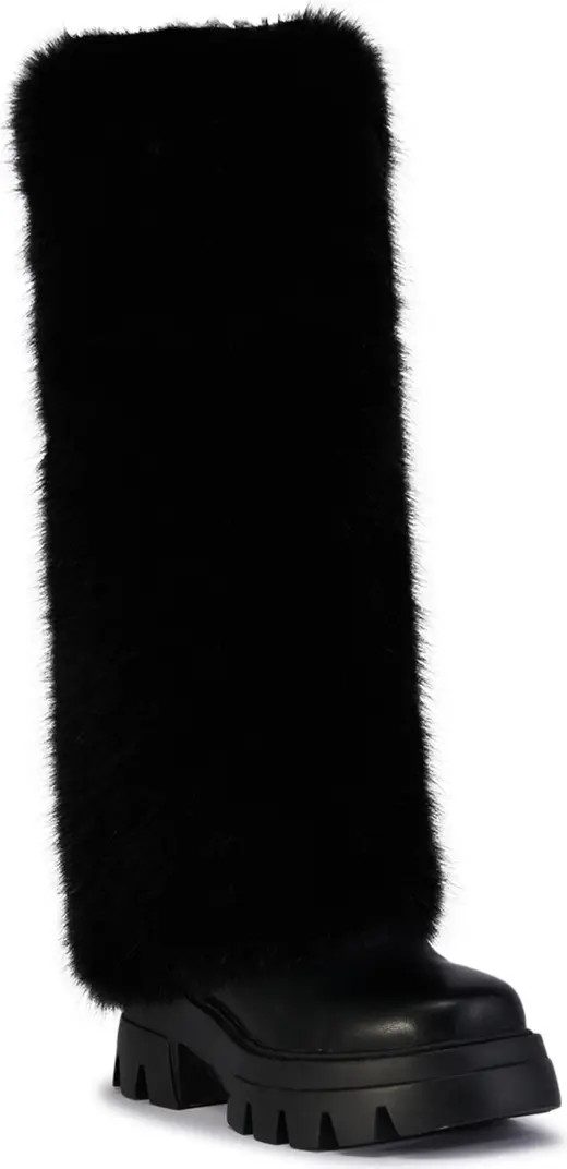 AZALEA WANG Ahsoka Faux Shearling Lug Sole Boot (Women) | Nordstrom | Nordstrom