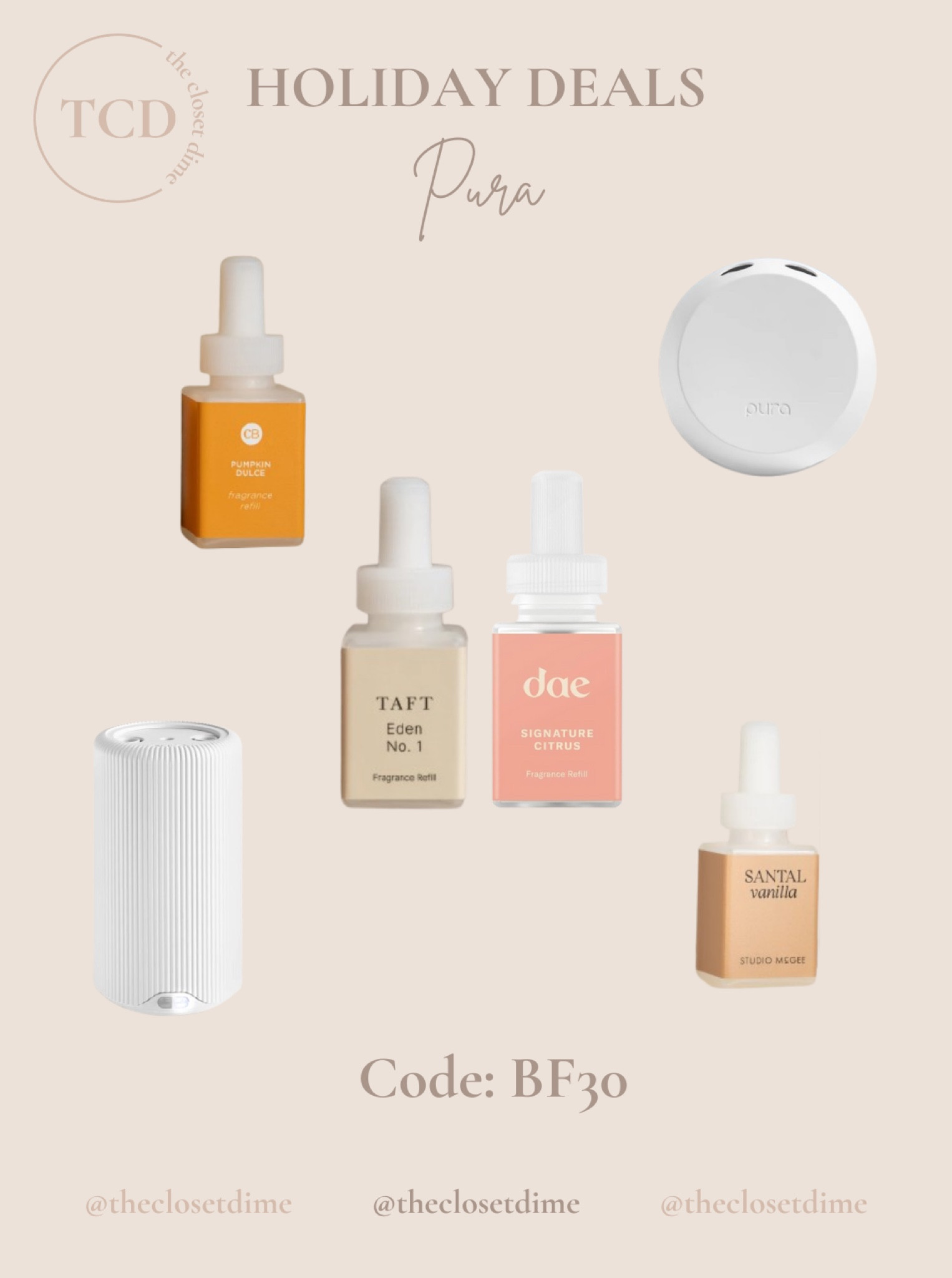 All of my favorite Pura diffuser goodies are on sale! Use code: BF30  
*I don’t think the Pura Plus is included in the sale but the Pura 4 is!

#LTKSaleAlert #LTKCyberWeek #LTKGiftGuide