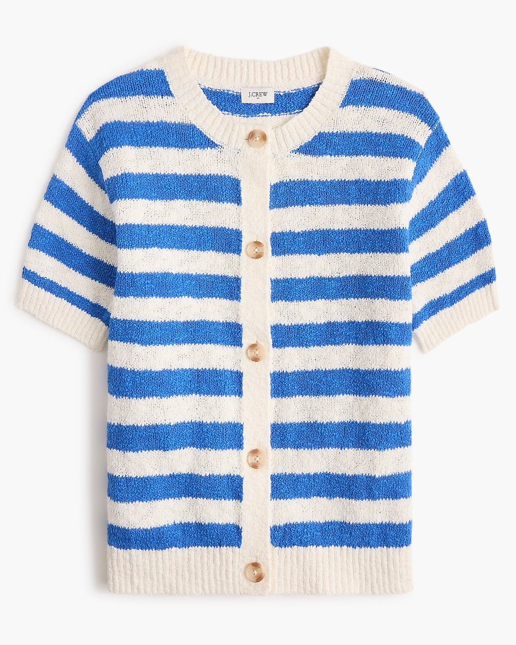 Striped short-sleeve cardigan sweater | J.Crew Factory