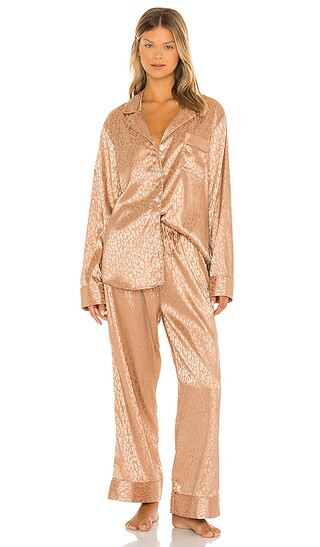 Classic PJ Set in Gold Cheetah | Revolve Clothing (Global)