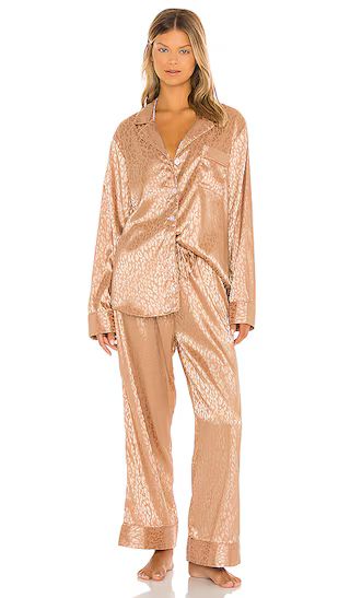 Classic PJ Set in Gold Cheetah | Revolve Clothing (Global)