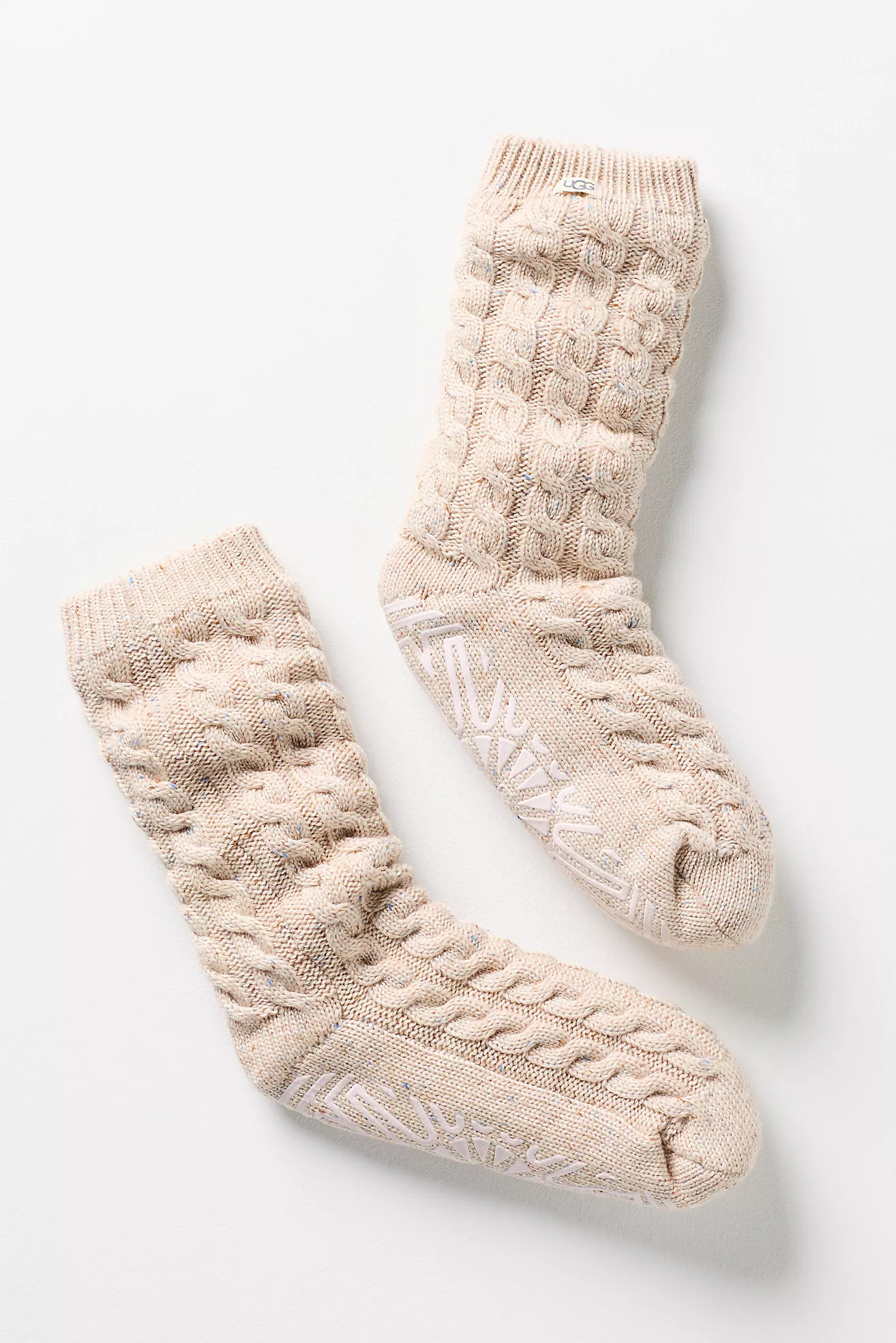 UGG Elowyn Cable-Knit Fleece-Lined Socks | Anthropologie (US)
