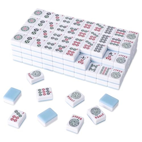 TIASUSAN American Mahjong Tile Set with 166 Blue Back Tiles (1.2”, Tiles Only) | Amazon (US)