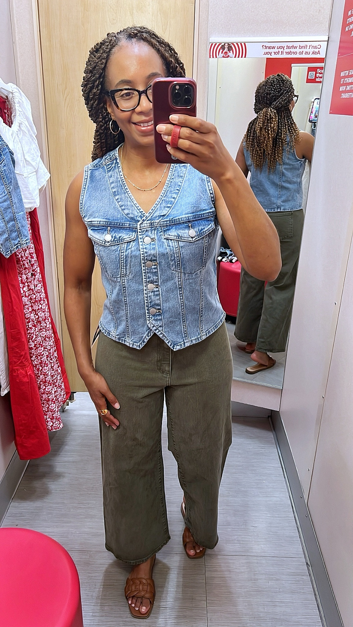 Target Finds 🎯

Styling this denim vest for the summer or fall. It's a perfect neutral piece to style with any summer bottoms or these wide leg jeans.

Wearing a size medium in the denim vest and a size 8 in the jeans.

Denim vest, fall outfit, fall fashion, fall style, summer outfit #targetstyle #targettuesday #over40 #target #targetfashion #targetfinds #fallstyle #summerstyle #summerfashion 

#LTKOver40 #LTKBacktoSchool #LTKStyleTip #LTKSeasonal #LTKTravel #LTKSaleAlert #LTKFindsUnder50