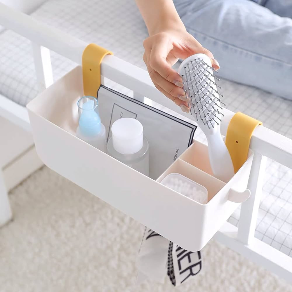 MEVOPHEE Bedside Hanging Caddy, Plastic Hanging Storage Shelf Holder Organizer for Phone Glasses ... | Amazon (US)