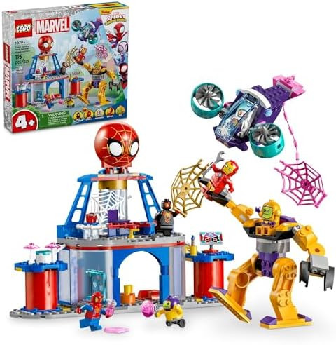 LEGO Marvel Team Spidey Web Spinner Headquarters Building Toy - Pretend Play Spidey and His Amazi... | Amazon (US)