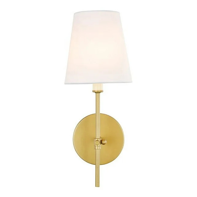 Mel 1 light Brass and White shade wall sconce | Walmart (US)
