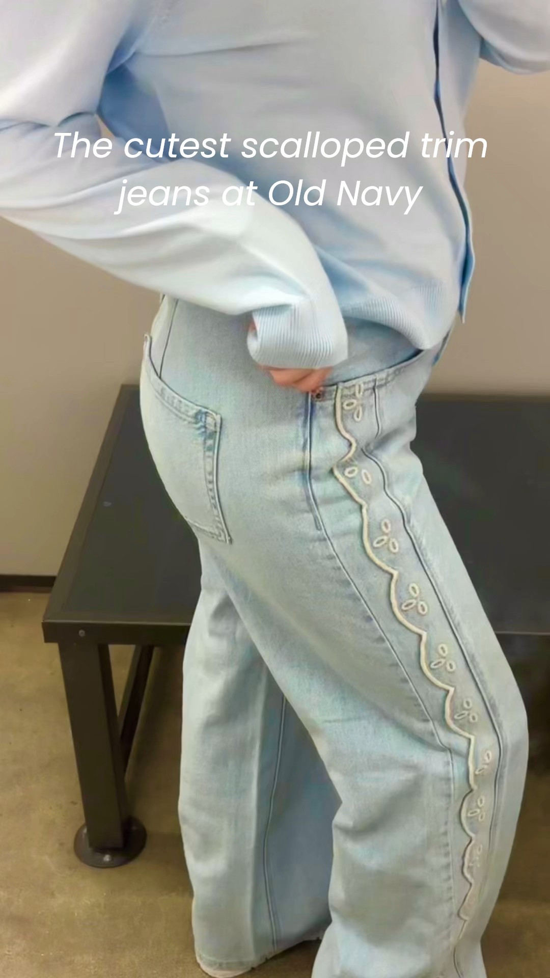 Stumbled across these light wash and embroidered scallop side jeans that come in regular, tall and petite. I'm wearing a size 8 regular. Normally I wear a 6 but I sized up in these so they have a looser fit on my stomach + waist since they're high waisted. They're so perfect for spring and have a comfortable relaxed fit. #widelegjeans #highrisejeans #lightwashjeans #oldnavy

#LTKSpringSale