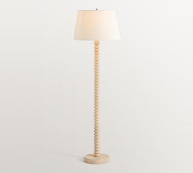 Larkin Stacked Wood Floor Lamp (65") | Pottery Barn (US)