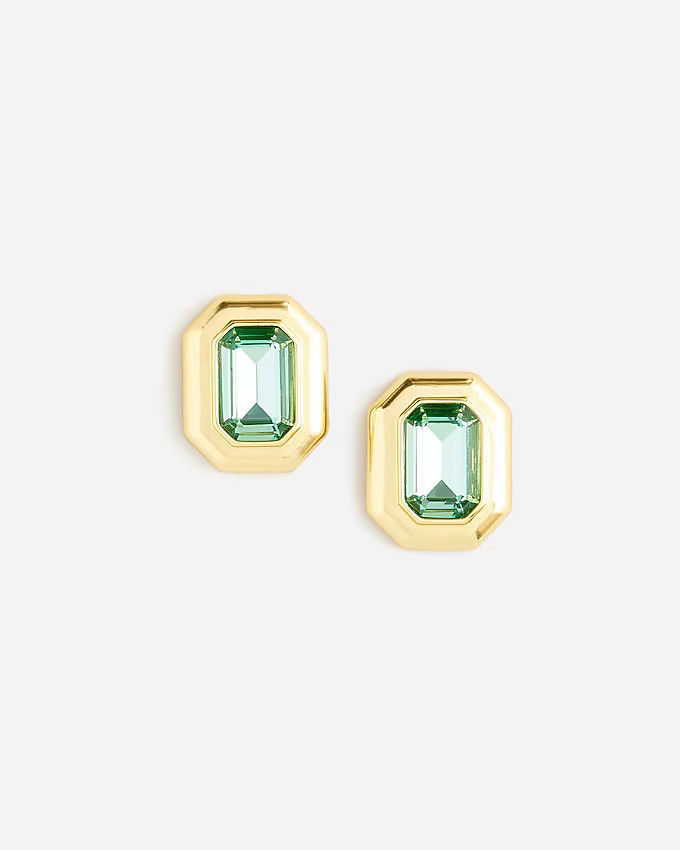 Rectangle faceted-crystal earrings | J. Crew US
