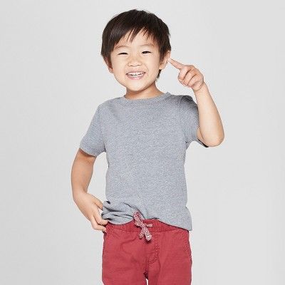 Toddler Boys' Short Sleeve T-Shirt - Cat & Jack™ Heather Gray | Target