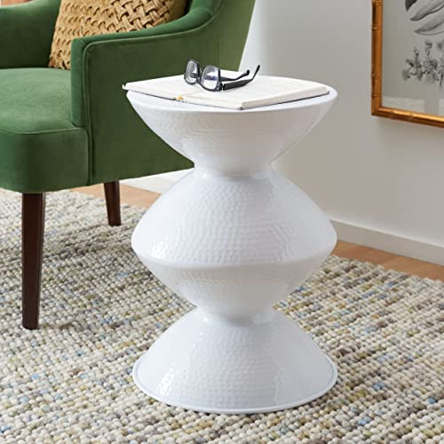 Safavieh Home Collection Guildsman White Stool Accent Table FOX5515B | Amazon (US)