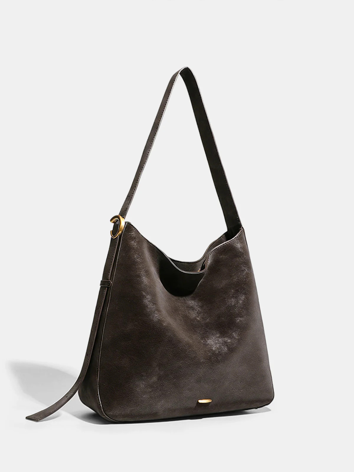 Large-Capacity Faux Suede Hobo Bag | Commense