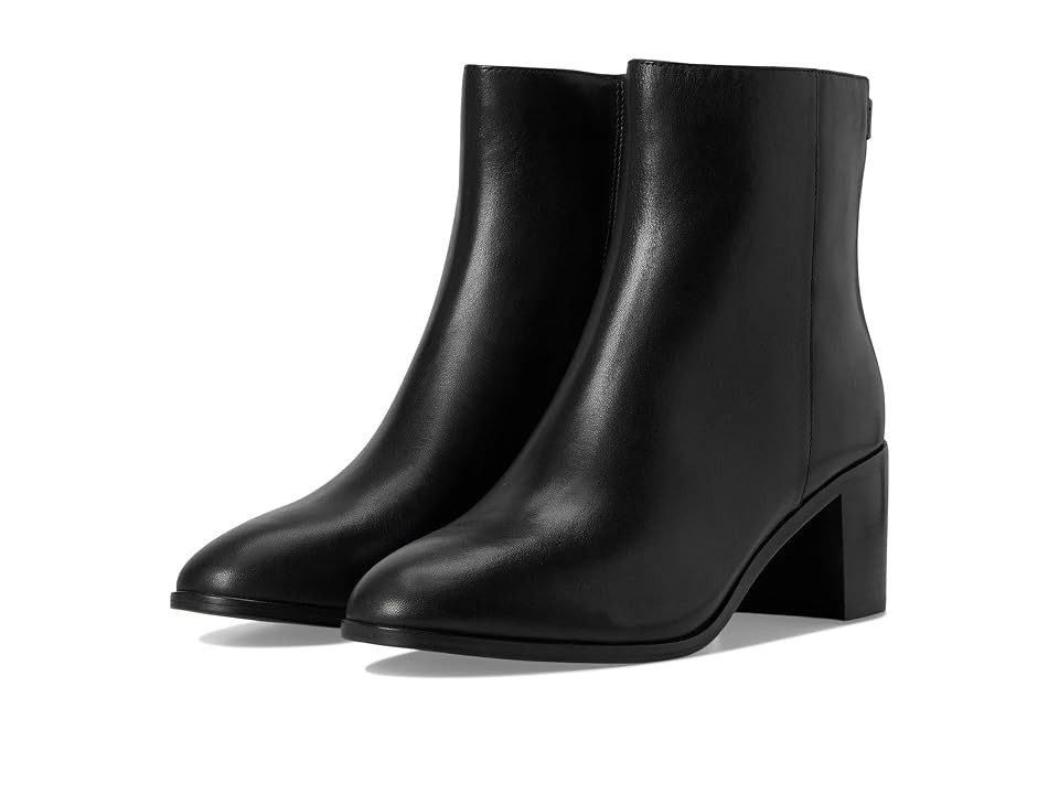 Lauren Ralph Lauren Cassie Burnished Leather Bootie Women's Boots Black : 7.5 B - Medium | Zappos