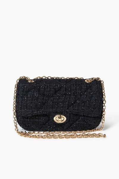 Tweed Chain-Strap Crossbody Bag | Forever 21 | Forever 21 (US)