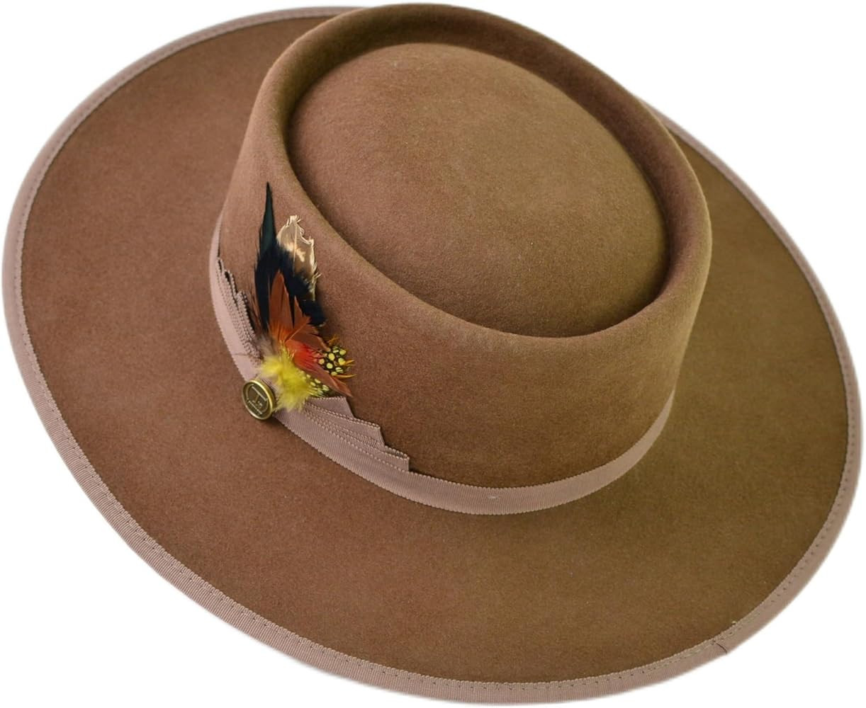 T's Luxury Fedora Wide Brim Hat | Amazon (US)
