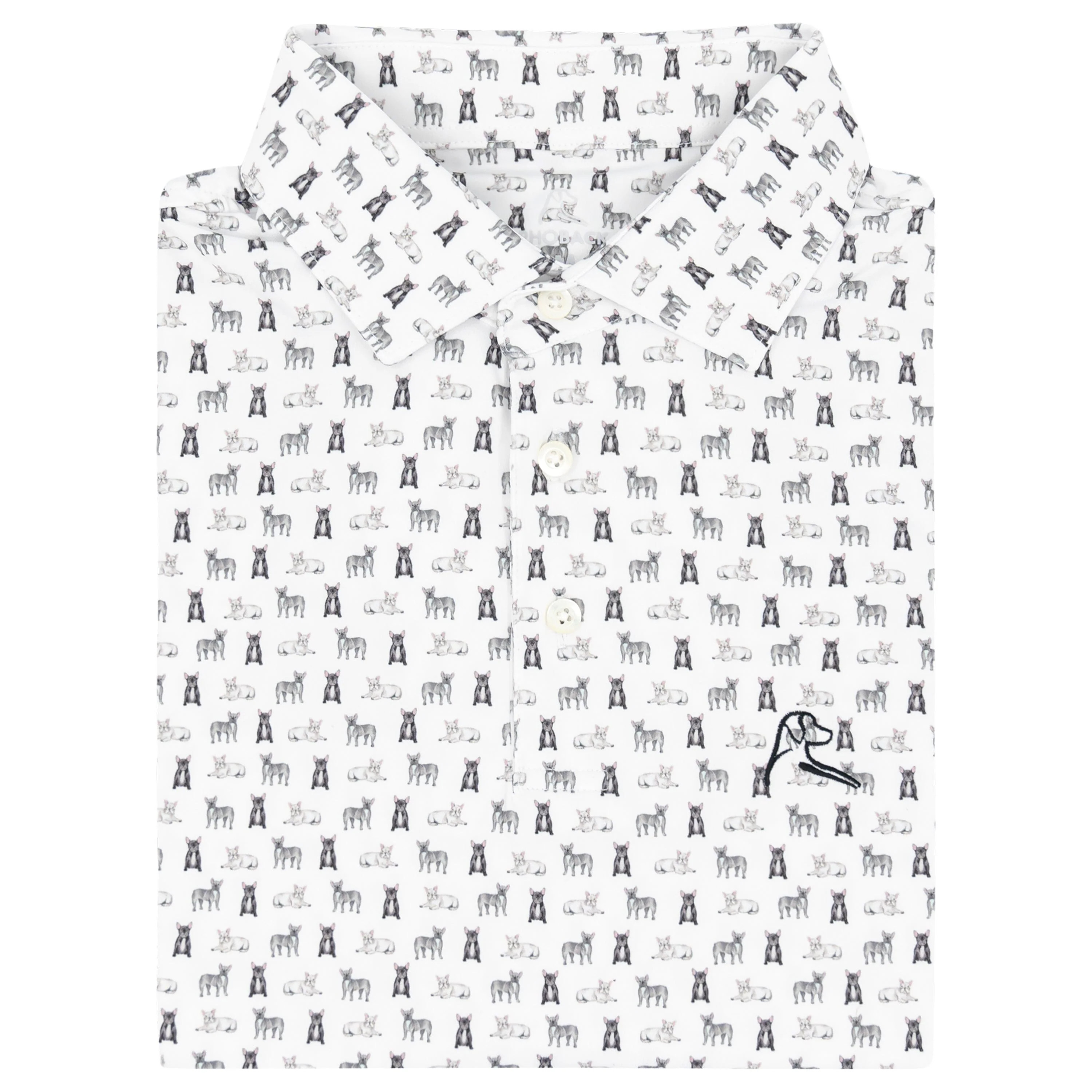 The Frenchie Performance Polo - White | Rhoback | RHOBACK