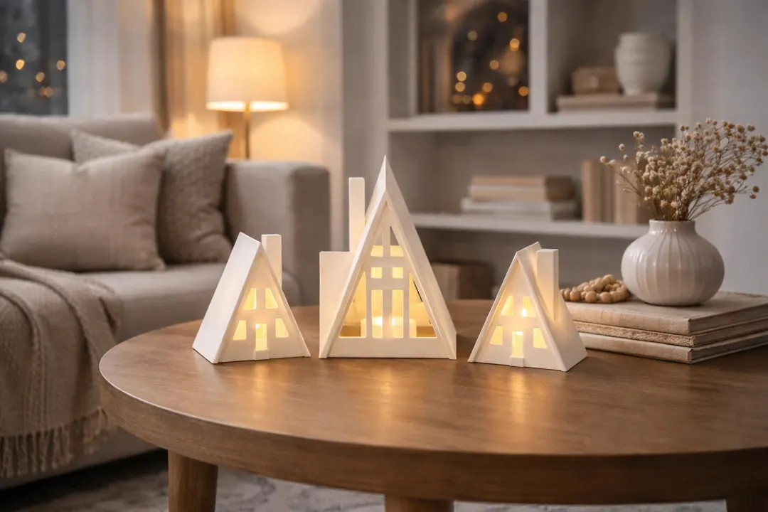 A-Frame Tea Light Houses – Modern Winter Decor | Etsy (Global)