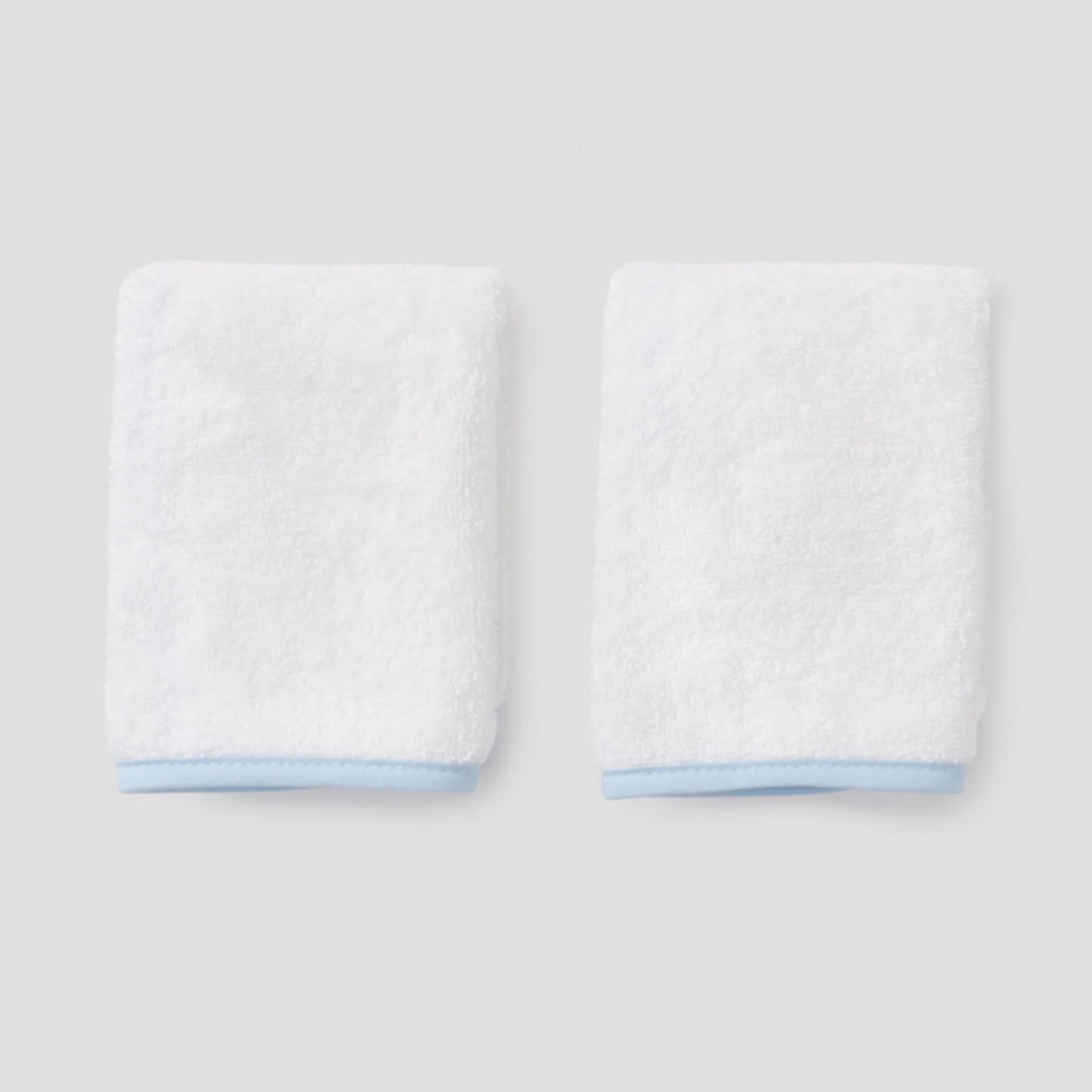 Piped Edge Washcloths (pair) | Weezie Towels