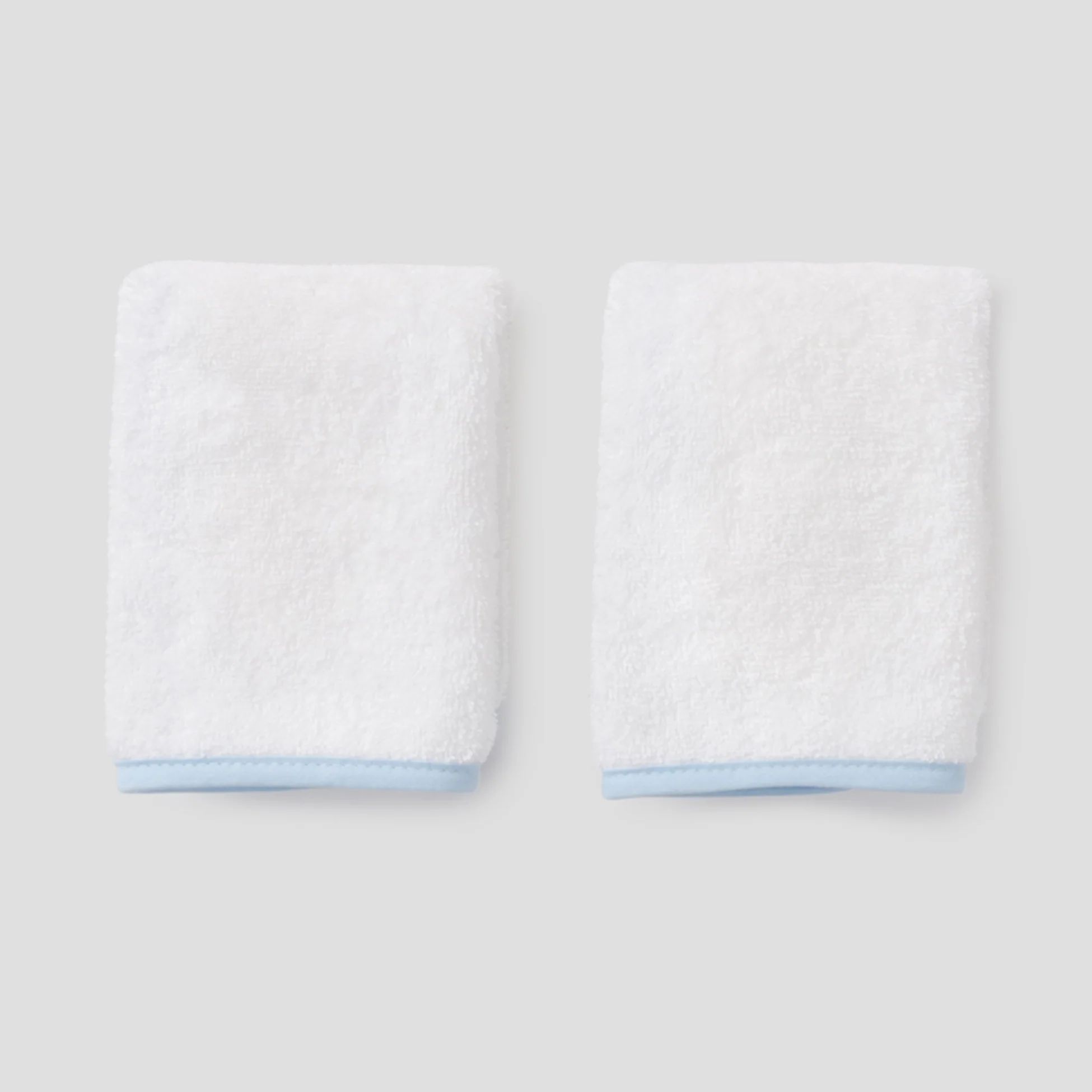 Piped Edge Washcloths (pair) | Weezie Towels