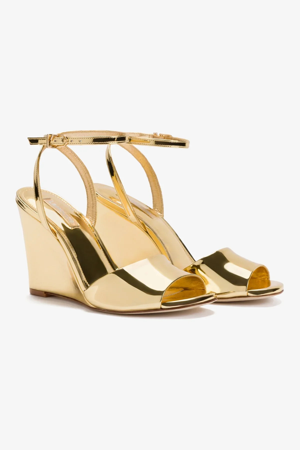 Yves Wedge In Gold Specchio | Larroude