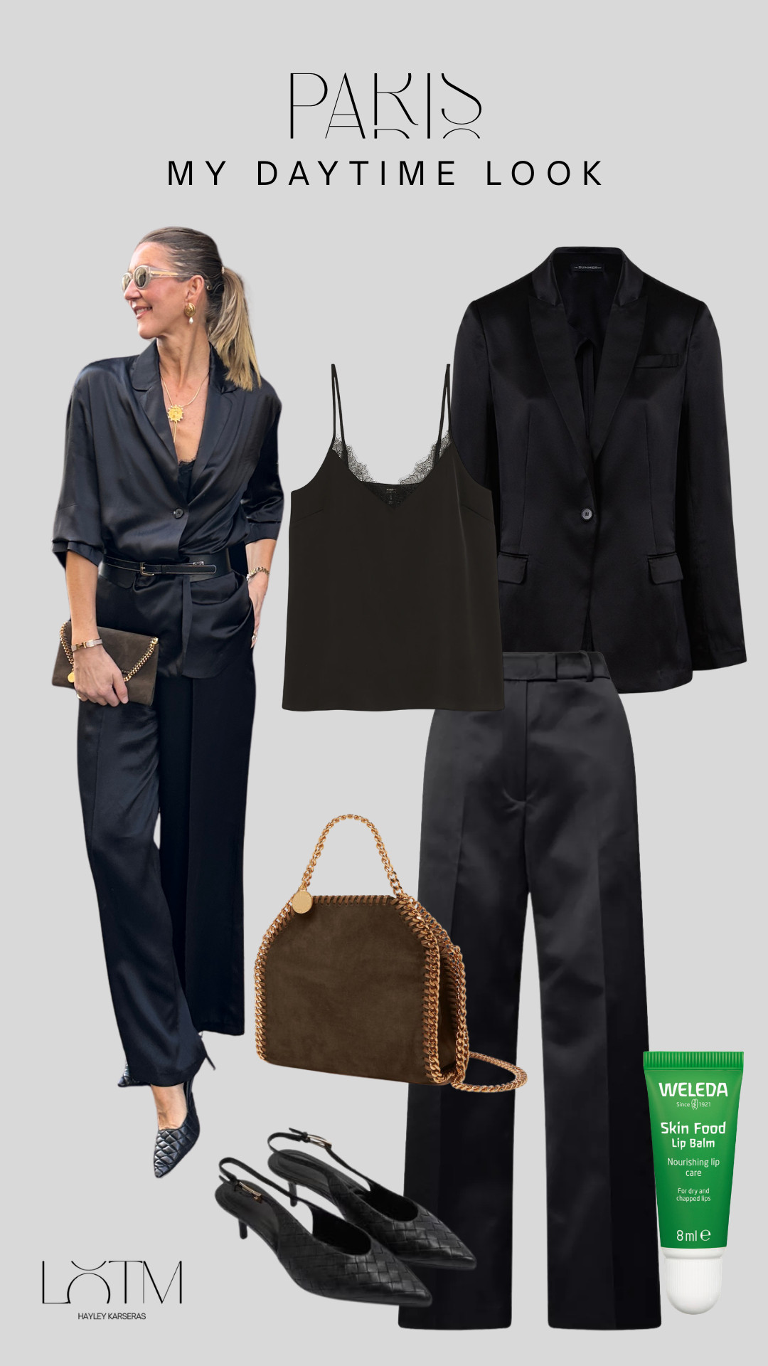 What I wore around Paris Today! Love this Silk/satin look suit. Such an effortlessly chic look that can be taken from Day to Night!  

 #LTKFashionMonth #LTKspringtrends #LTKstyletip