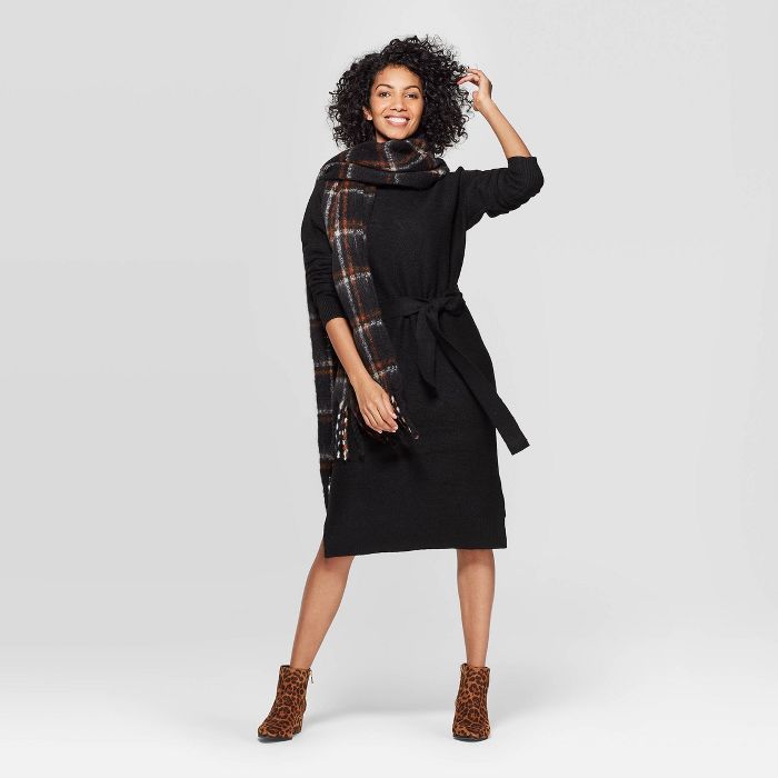 Women's Long Sleeve Mock Turtleneck Sweater Dress - A New Day™ | Target