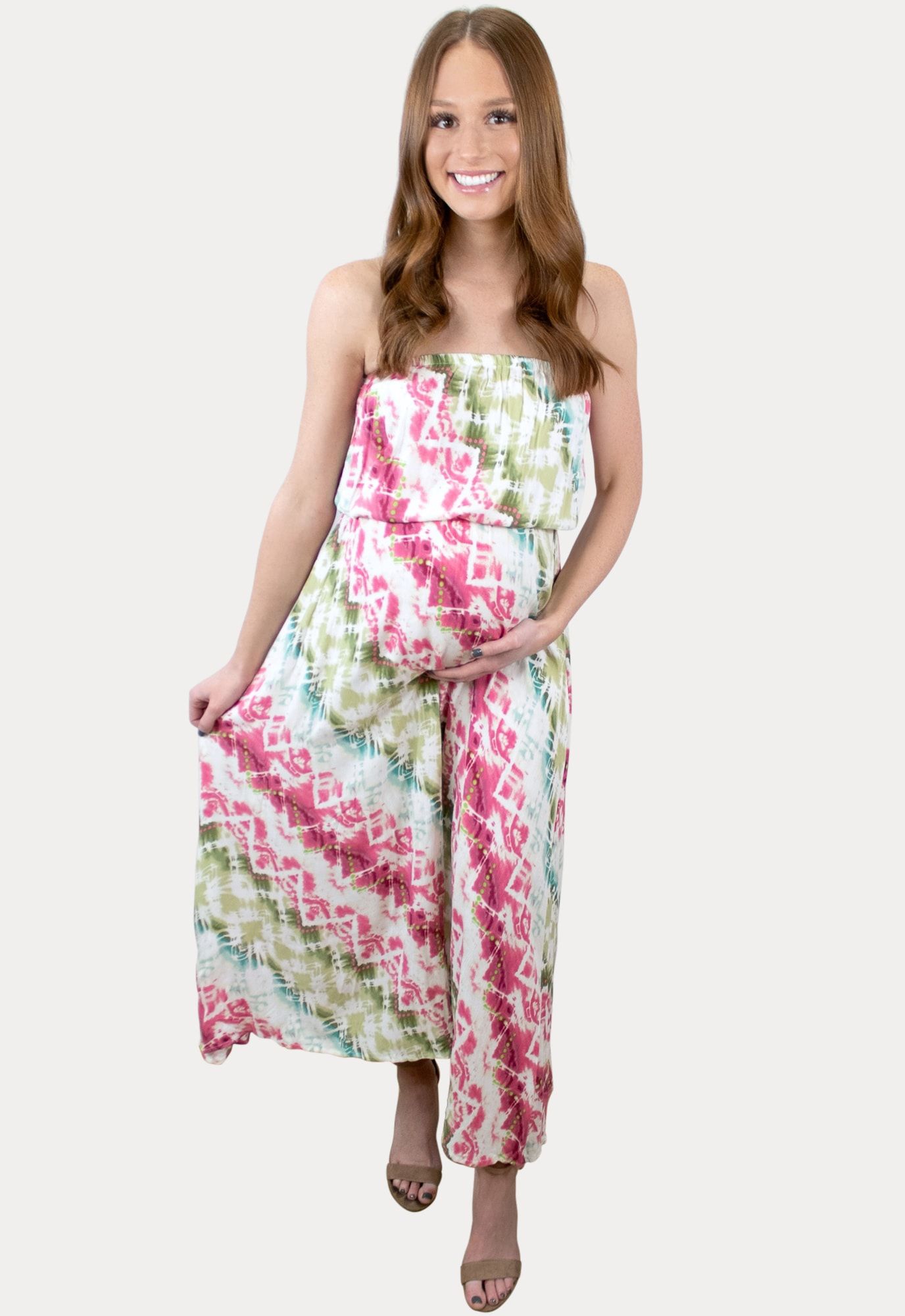 Strapless Tie Dye Maternity Dress - Sexy Mama Maternity | Sexy Mama Maternity