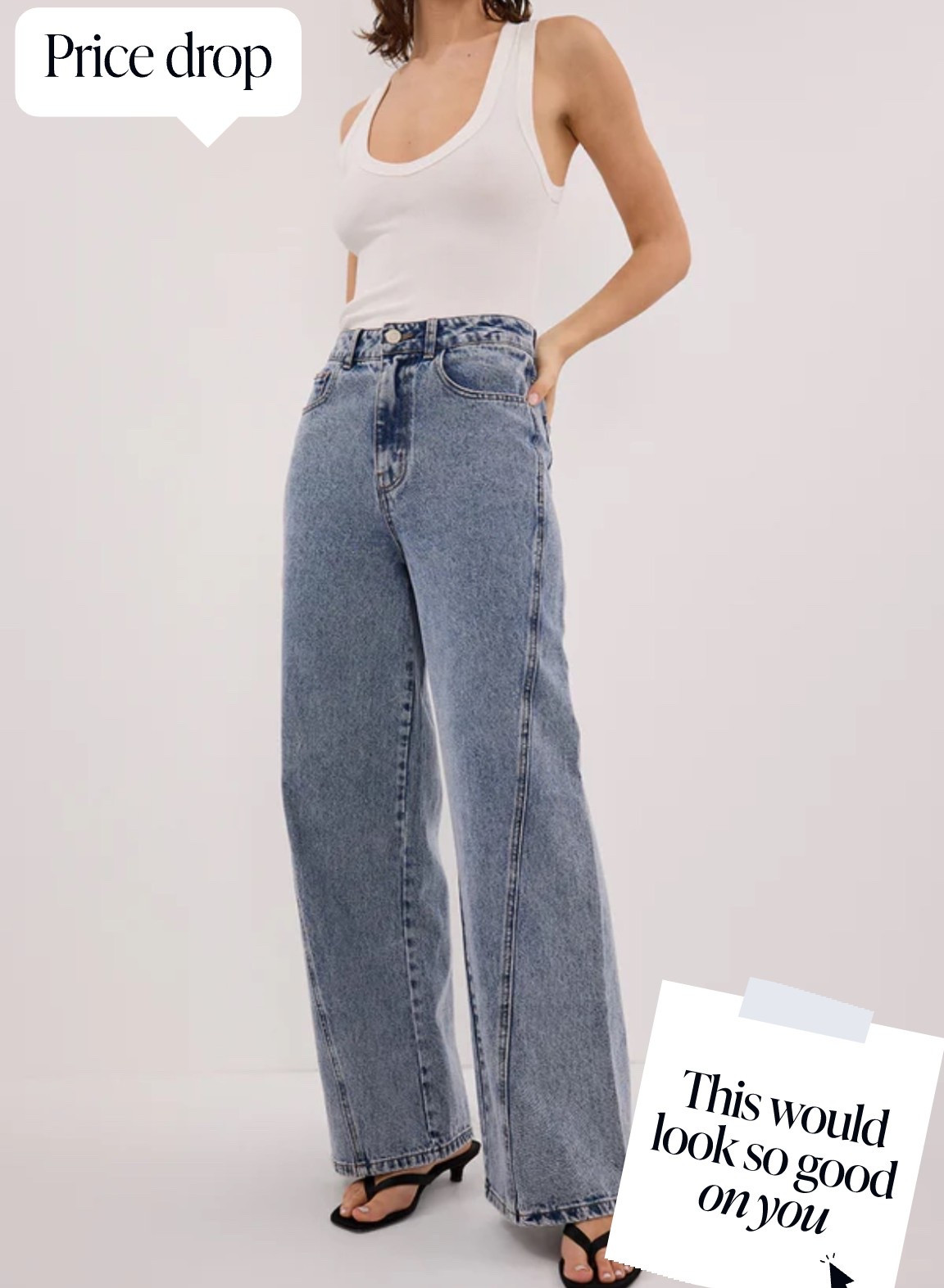 Final sale on these wide leg jeans from DISSH! Hurry and grab a pair while supplies last. 

Women’s jeans, high waist jeans, blue jeans, wide leg jeans outfit. 

#LTKootd #LTKSaleAlert
