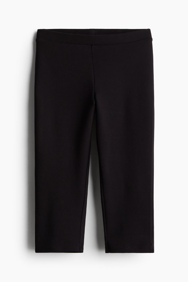 Capri Leggings - Regular waist - Three-quarter length - Black - Ladies | H&M US | H&M (US + CA)