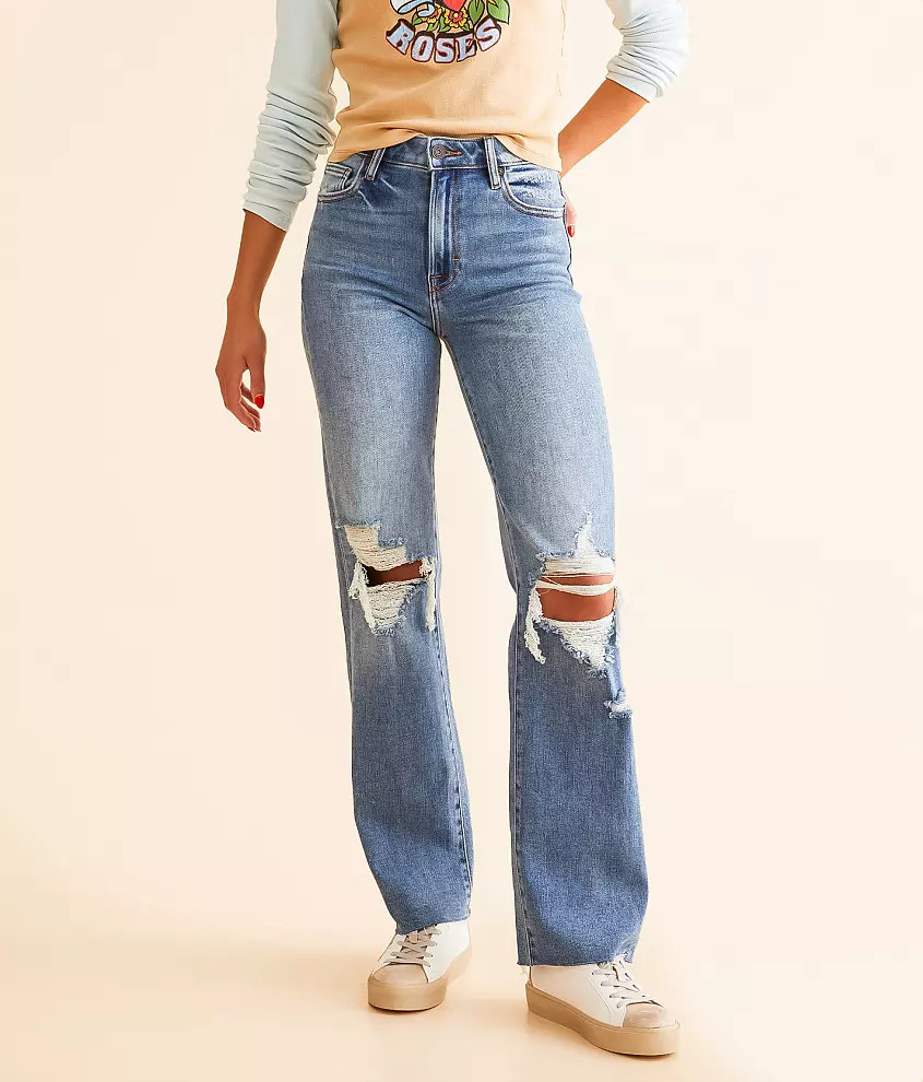 Ella Wide Straight Stretch Jean | Buckle